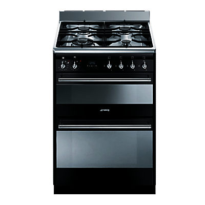 Smeg SUK62MBL8 Dual Fuel Cooker, Black Smeg SUK62MBL8 Dual Fuel Cooker, Black